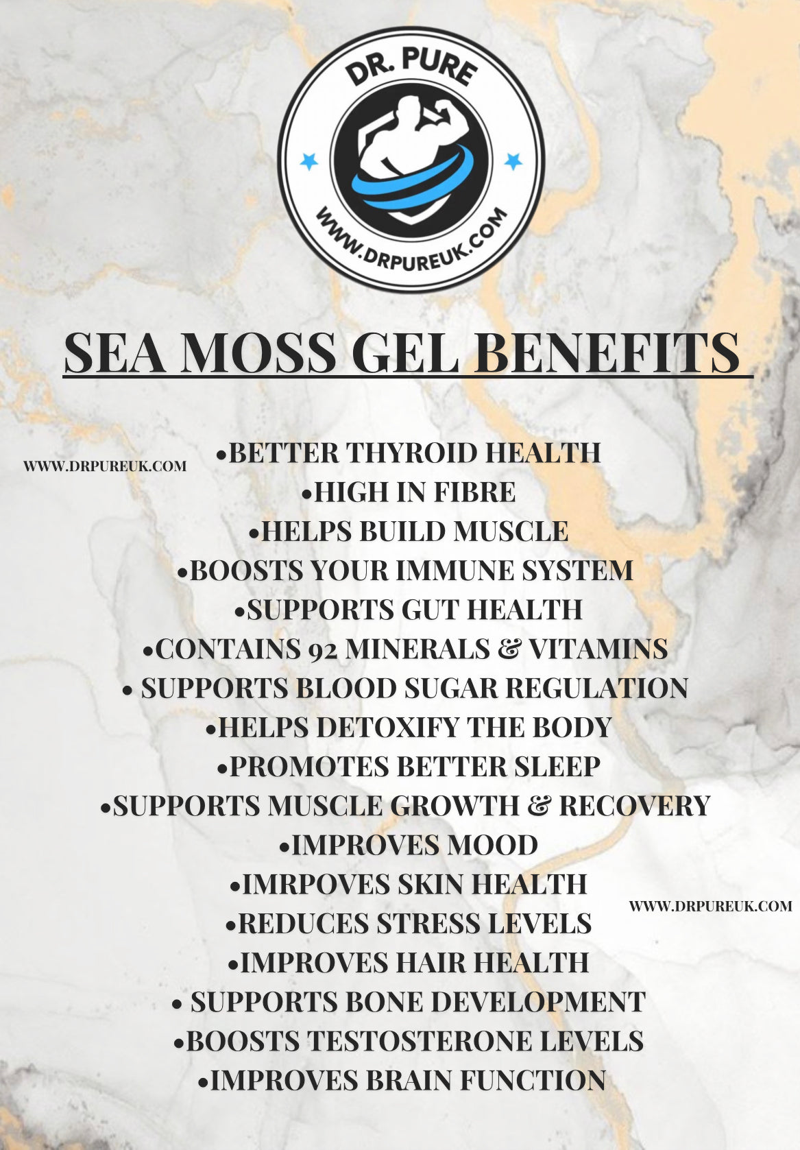 Golden Sea Moss Gel 350ml